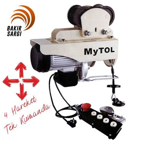 Mytol Elektrikli Mini Vinç (600-1200) kg 4 Hareketli