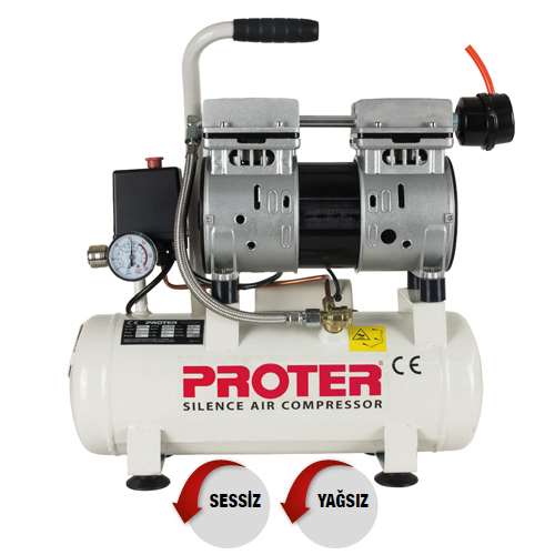 Proter 9Lt 0,75Hp Sessiz Tip Hava Kompresör