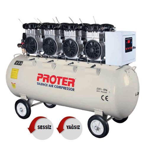 Proter 220Lt 6Hp Sessiz Tip Hava Kompresör