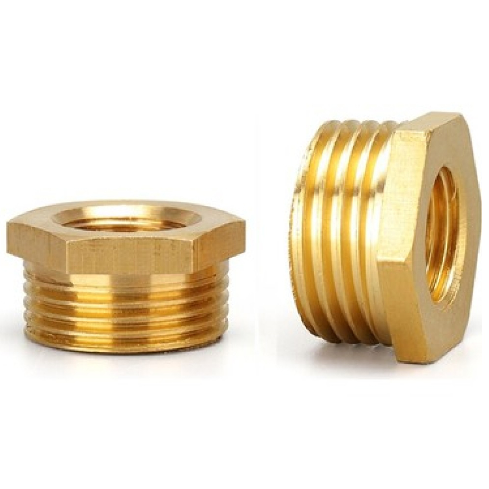 1/4''-1/2'' Bağlantı Sarı Pirinç Redüksiyon Parça