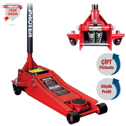 Proter PR 303 DP Arabalı Kriko Düşük Profil 3 Ton