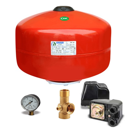 Cruwa 24 L Küre İtalyan Tip Genleşme Tankı Set