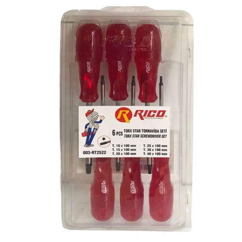 Rico Kraft Torx Star Tornavida Seti 6 Parça