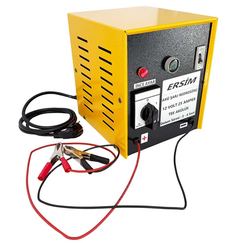 Ersim Akü Şarj Cihazı 12V-25 Amper 1 Akü